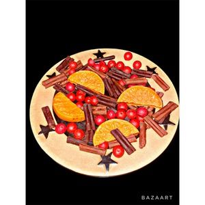 Handmade Country Christmas Scented Food-Like Fruit & Spice Wax Melts / Tarts